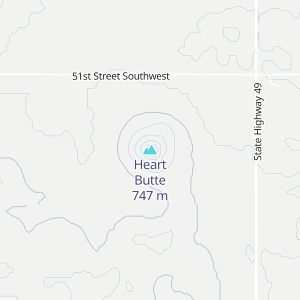Map of Heart Butte