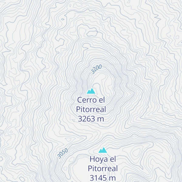 Map of Cerro el Pitorreal