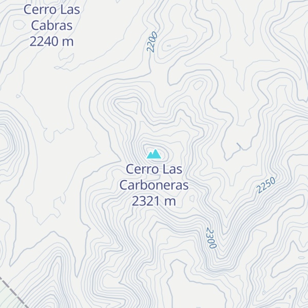 Map of Cerro Las Carboneras