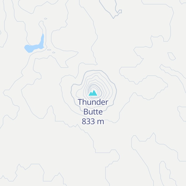 Map of Thunder Butte