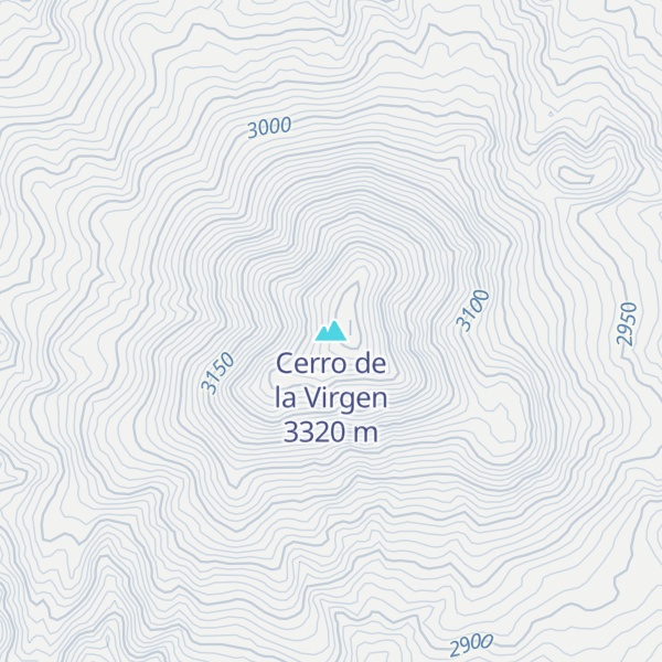 Map of Cerro de la Virgen