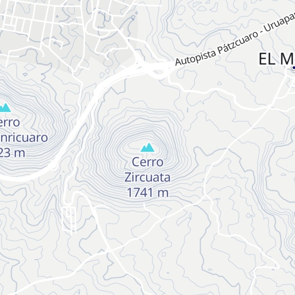 Map of Cerro Zircuata