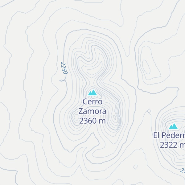 Map of Cerro Zamora