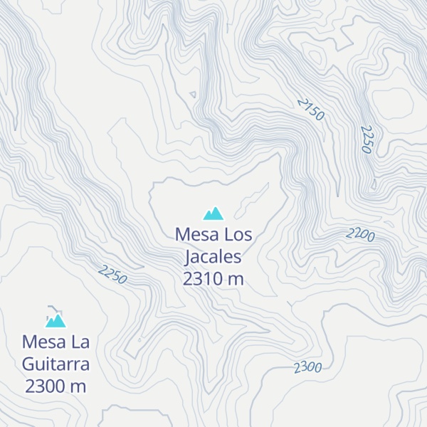Map of Mesa Los Jacales
