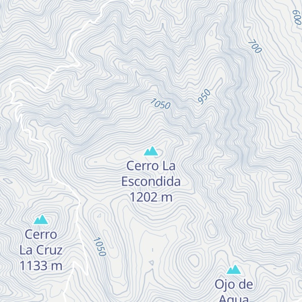 Map of Cerro La Escondida