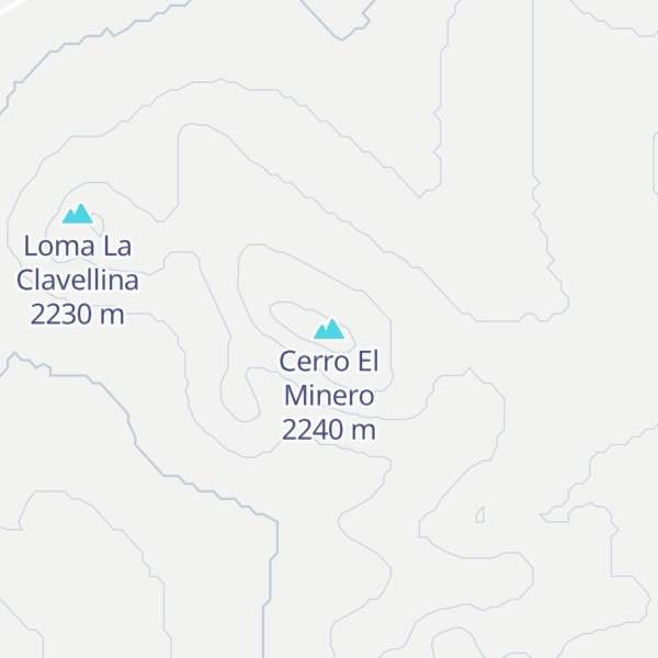 Map of Cerro El Minero