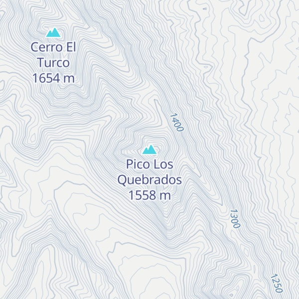 Map of Pico Los Quebrados