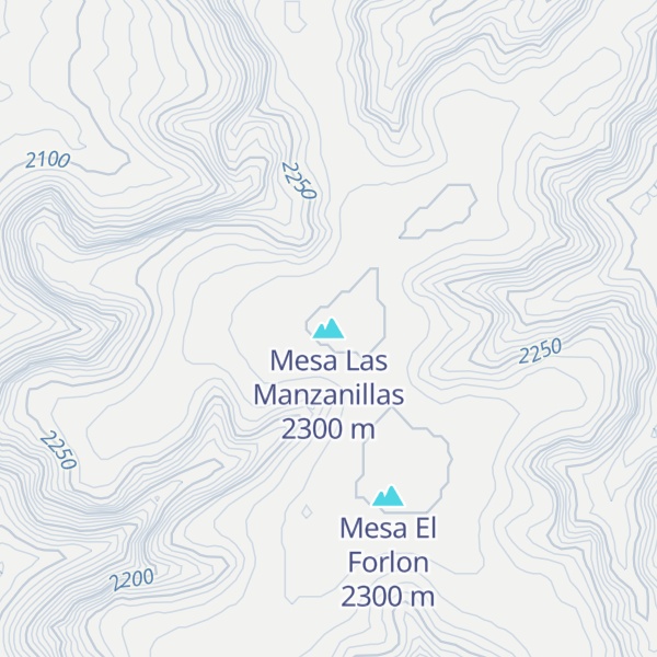 Map of Mesa Las Manzanillas