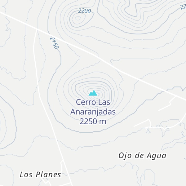 Map of Cerro Las Anaranjadas