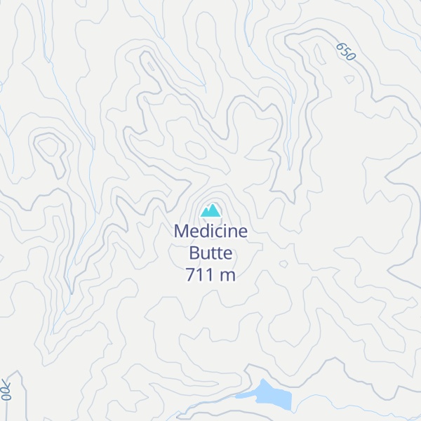 Map of Medicine Butte