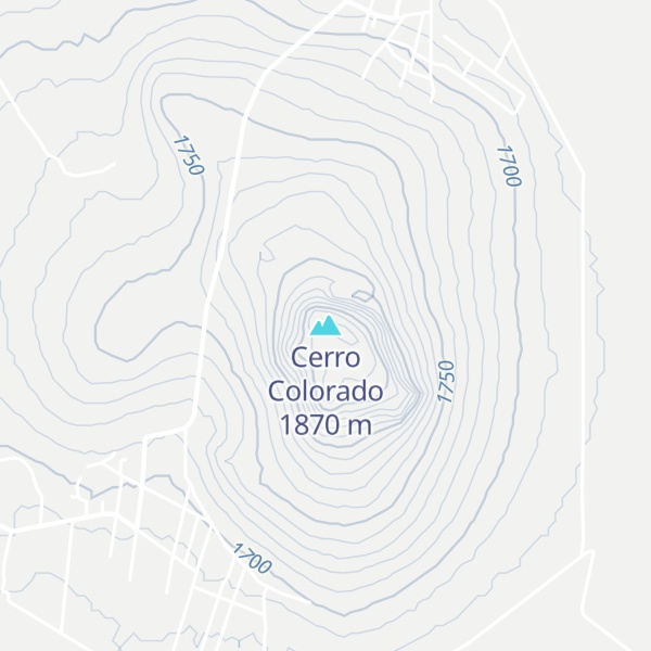 Map of Cerro Colorado