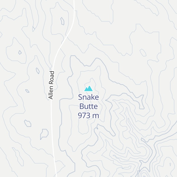 Map of Snake Butte