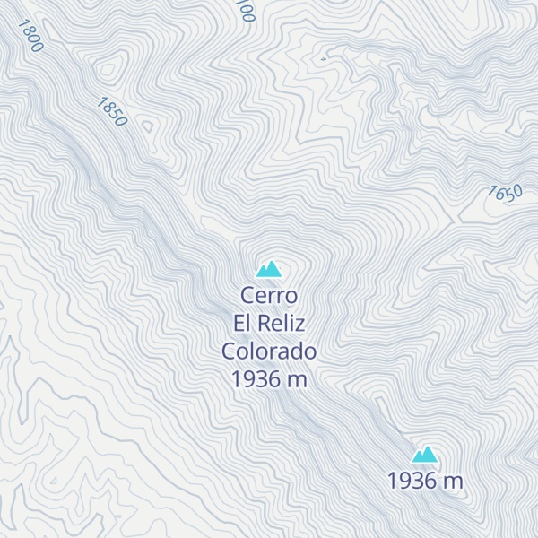 Map of Cerro El Reliz Colorado