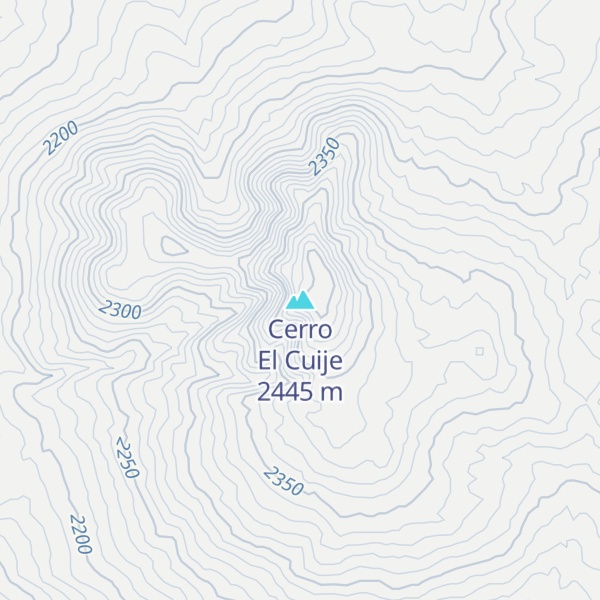 Map of Cerro El Cuije