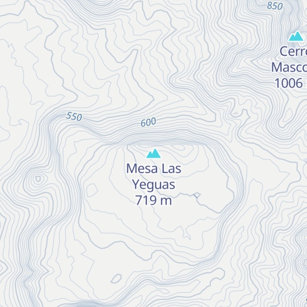 Map of Mesa Las Yeguas