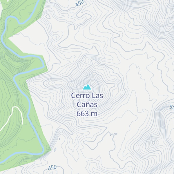 Map of Cerro Las Cañas