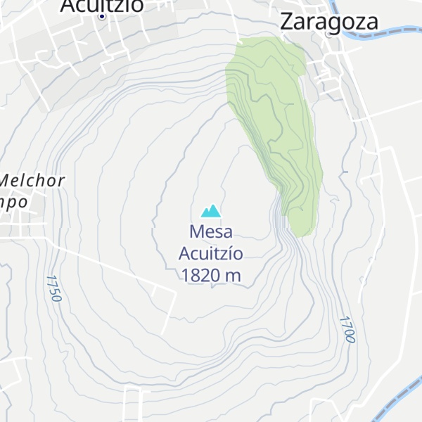 Map of Mesa Acuitzío