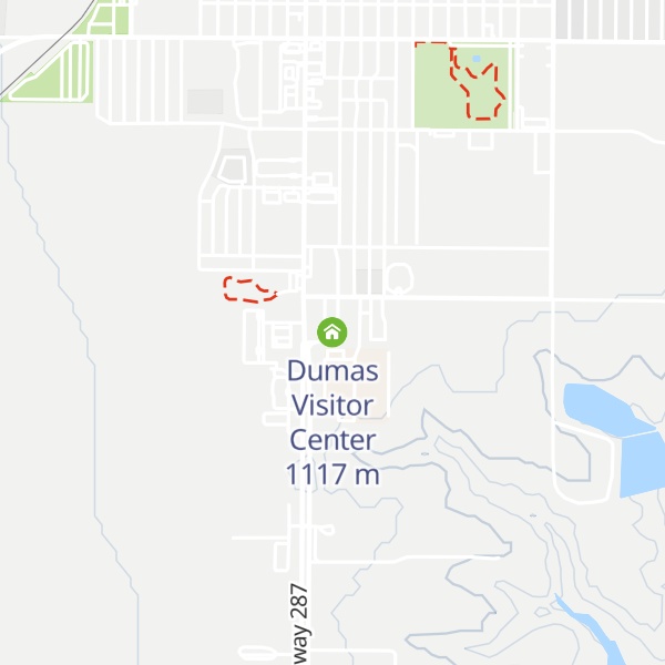 Map of Dumas Visitor Center