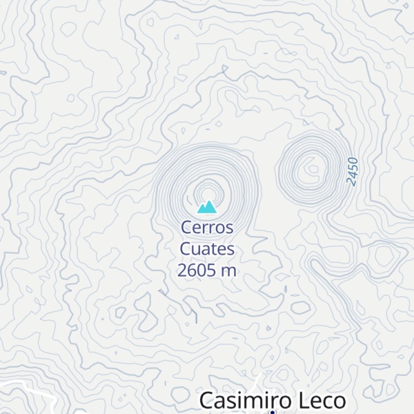 Map of Cerros Cuates