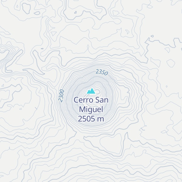Map of Cerro San Miguel