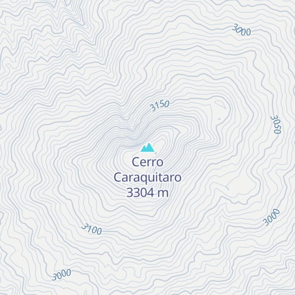 Map of Cerro Caraquitaro