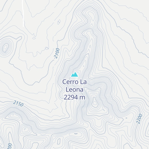 Map of Cerro La Leona