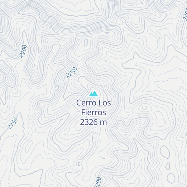 Map of Cerro Los Fierros