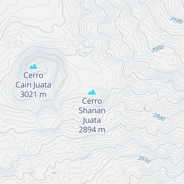 Map of Cerro Shanan Juata