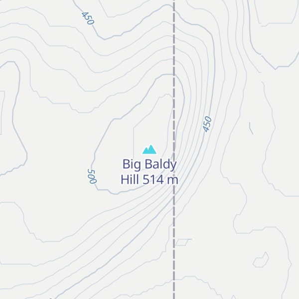 Map of Big Baldy Hill