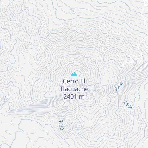 Map of Cerro El Tlacuache