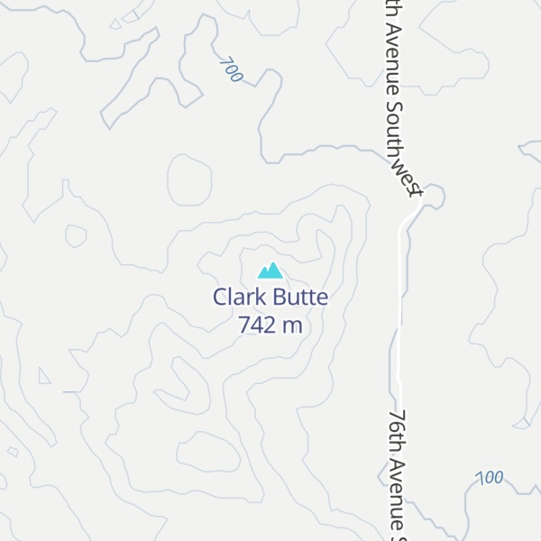 Map of Clark Butte