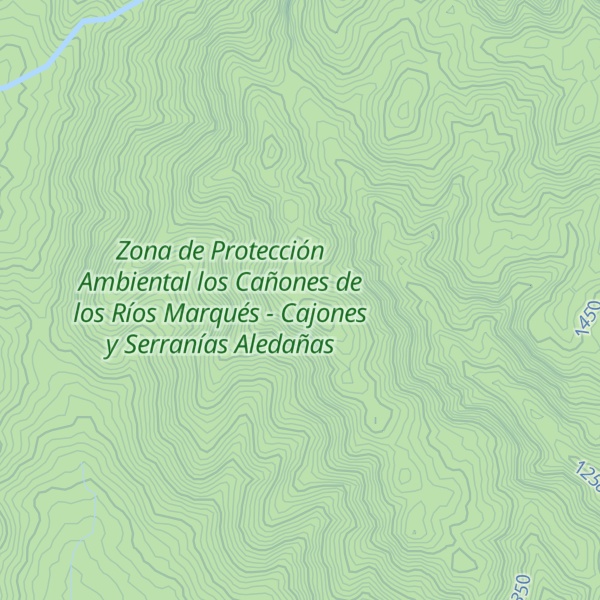 Map of Cerro Los Hacheros