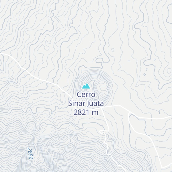 Map of Cerro Sinar Juata