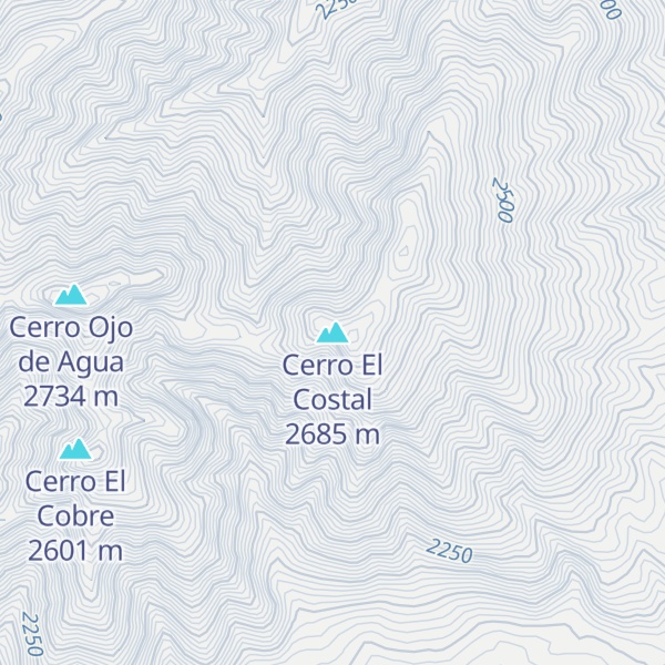 Map of Cerro El Costal