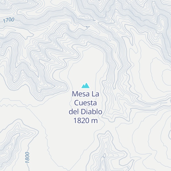 Map of Mesa La Cuesta del Diablo