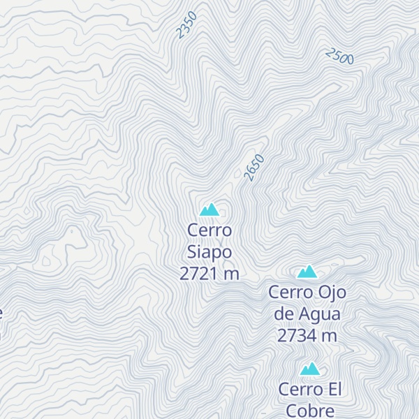Map of Cerro Siapo