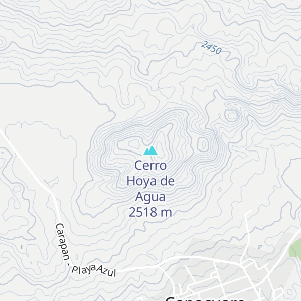 Map of Cerro Hoya de Agua