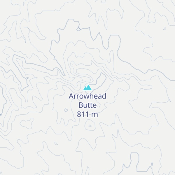 Map of Arrowhead Butte