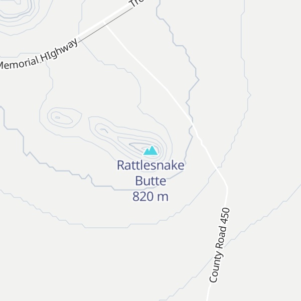 Map of Rattlesnake Butte