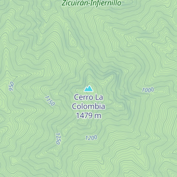 Map of Cerro La Colombia