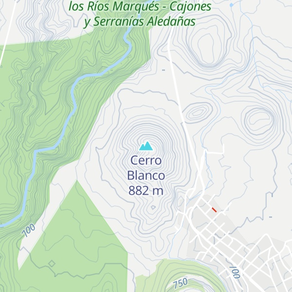 Map of Cerro Blanco