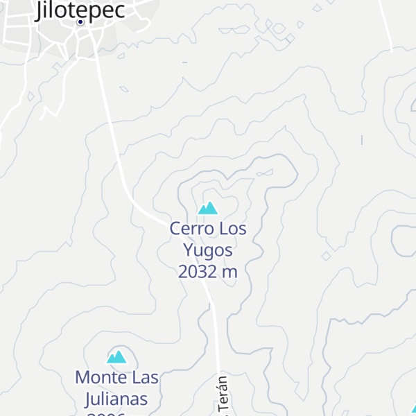 Map of Cerro Los Yugos