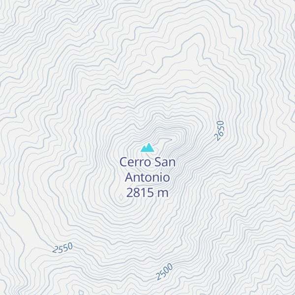 Map of Cerro San Antonio