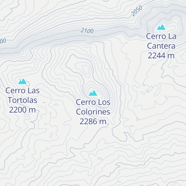 Map of Cerro Los Colorines