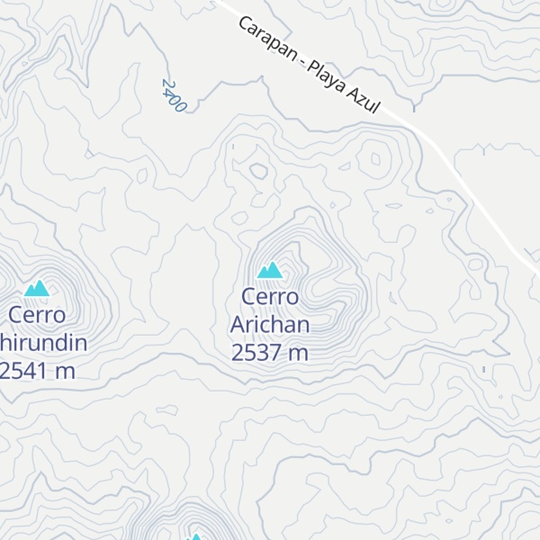 Map of Cerro Arichan