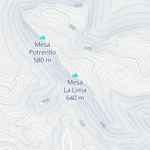 Map of Mesa La Lima