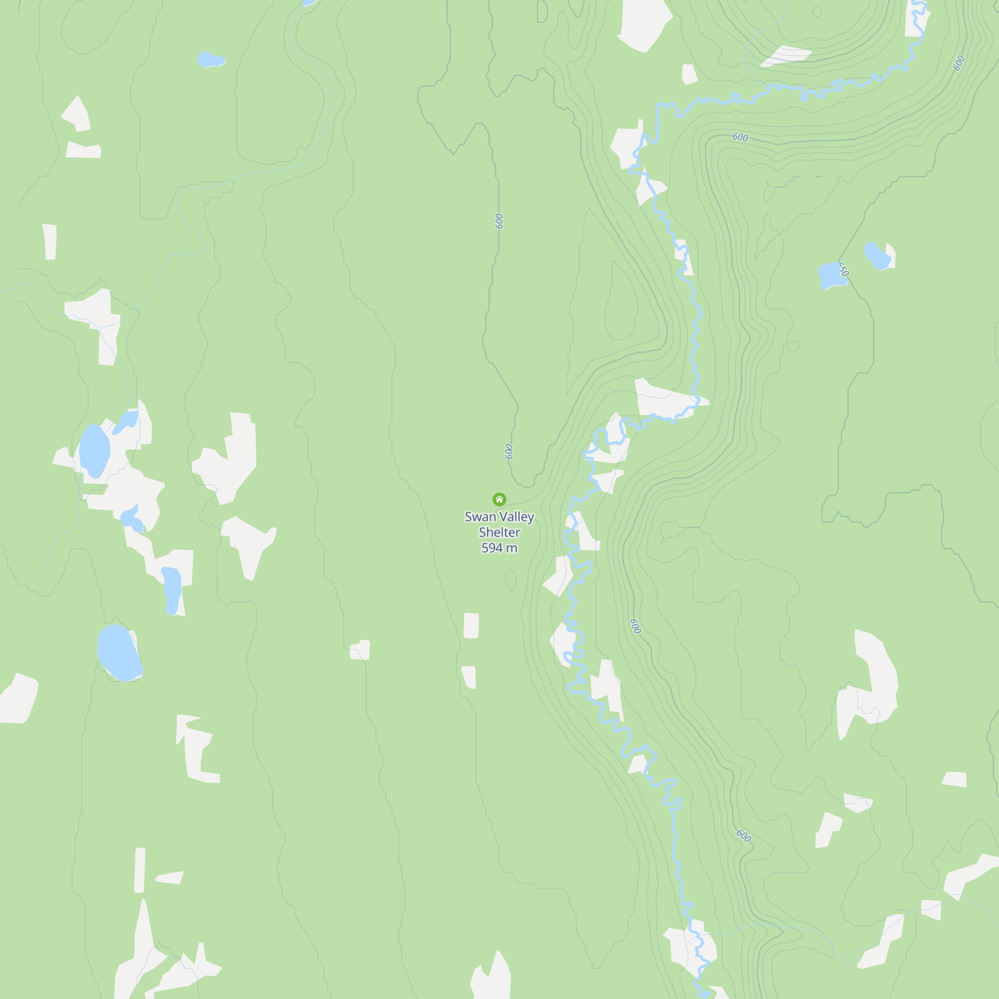Swan Valley Shelter map