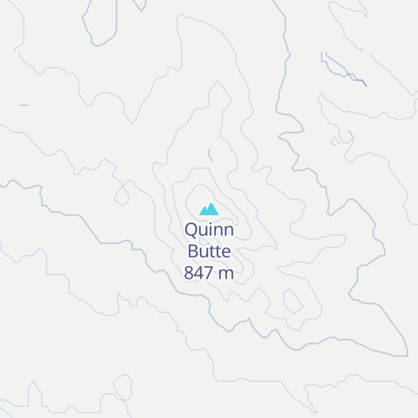 Map of Quinn Butte