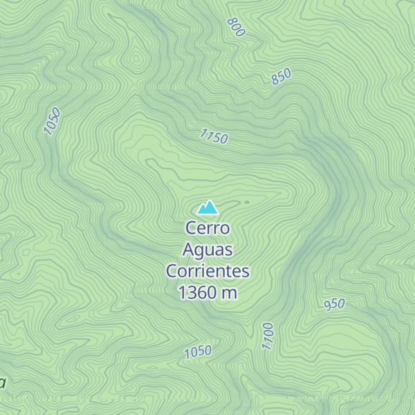 Map of Cerro Aguas Corrientes