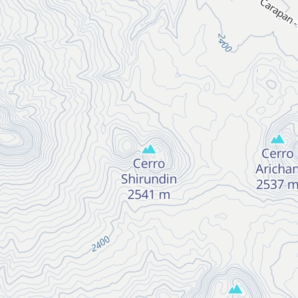 Map of Cerro Shirundin